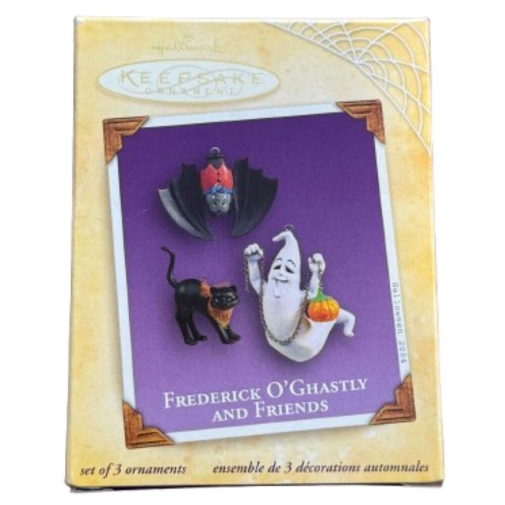 Hallmark Keepsake 2004 Frederick O'Ghastly And Friends 3 Piece Ornament Set NEW